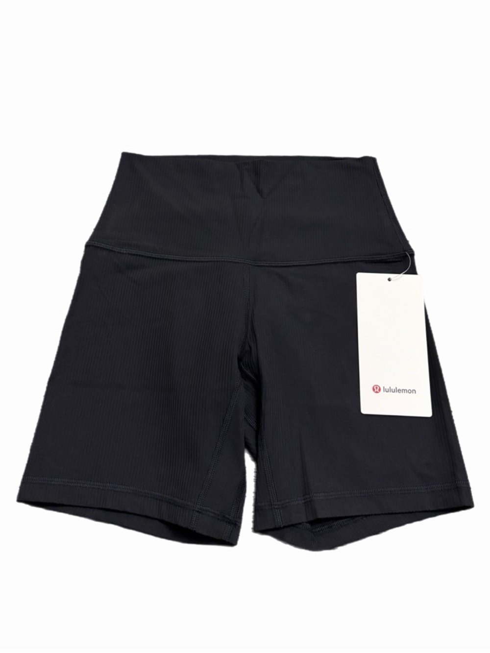 NWT Lululemon Align Ribbed High-Rise Short 6” (Black) Size 4 - Picture 1 of 7